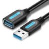 Cable alargador usb 3.0 vention cbhbh/ usb macho - usb hembra/ 5gbps/ 2m/ negro