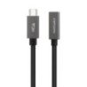 Cable alargador usb 3.2 nanocable 10.01.4402/ usb tipo-c macho - usb tipo-c hembra/ 2m/ negro
