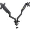 Soporte de mesa para 2 monitores tooq db1434tnr-b/ giratorio/ inclinable/ hasta 10kg