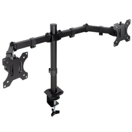 Soporte de mesa para 2 monitores tooq db1802tn-b/ giratorio/ inclinable/ hasta 8kg