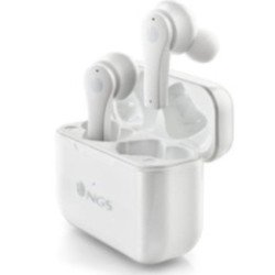 Auriculares bluetooth ngs ártica bloom con estuche de carga/ autonomía 6h/ blancos