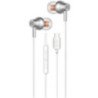 Auriculares intrauditivos qubo au-300c/ con micrófono/ usb tipo-c/ blancos
