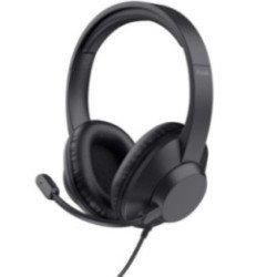 Auriculares trust ayda max/ con micrófono/ jack 3.5/ negros