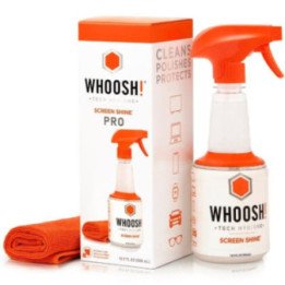 Kit limpiador de pantallas whoosh wsh005/ spray 500ml + paño microfibra