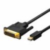 Cable conversor mini displayport aisens a125-0363/ mini displayport macho - dvi macho/ 2m/ negro