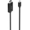 Cable conversor aisens a125-0886/ mini displayport macho - hdmi 4k macho/ 1m/ negro