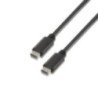 Cable usb 2.0 tipo-c aisens a107-0055/ usb tipo-c macho - usb tipo-c macho/ 480mbps/ 50cm/ negro