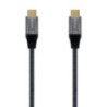 Cable usb 3.2 tipo-c aisens a107-0634 20gbps 5a 100w/ usb tipo-c macho - usb tipo-c macho/ hasta 100w/ 20gbps/ 2m/ gris