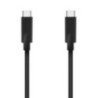 Cable usb 3.2 tipo-c aisens a107-0706 5gbps 3a 60w/ usb tipo-c macho - usb tipo-c macho/ hasta 60w/ 5gbps/ 4m/ negro