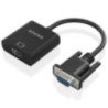 Cable conversor aisens a115-0873/ vga macho/ hdmi hembra - jack 3.5 hembra - microusb / 20cm/ negro