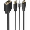 Cable conversor aisens a115-1007 svga macho - usb macho - jack macho/ hdmi macho/ 1m/ negro