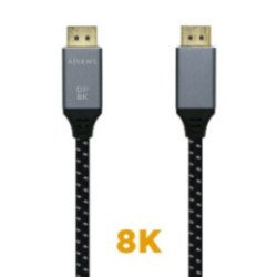 Cable displayport 1.4 8k aisens a149-0435/ displayport macho - displayport macho/ 1m/ negro gris