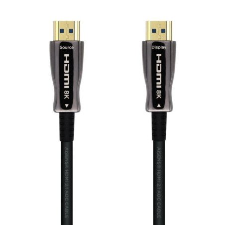 Cable hdmi 2.1 aoc 8k aisens a153-0519/ hdmi macho - hdmi macho/ 30m/ negro