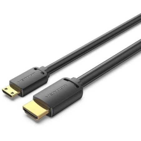 Cable hdmi 4k vention aghbg/ hdmi macho - mini hdmi macho/ 3m/ negro