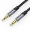 Cable estéreo vention baqhh/ jack 3.5 macho - jack 3.5 macho/ 2m/ gris