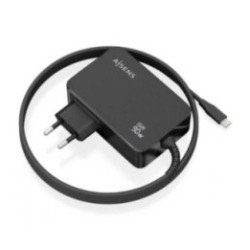 Cargador de portátil gan aisens asch-1pd90wl034-bk/ 1xusb tipo-c + cable 1.8m/ 90w/ automático/ voltaje 5-20v