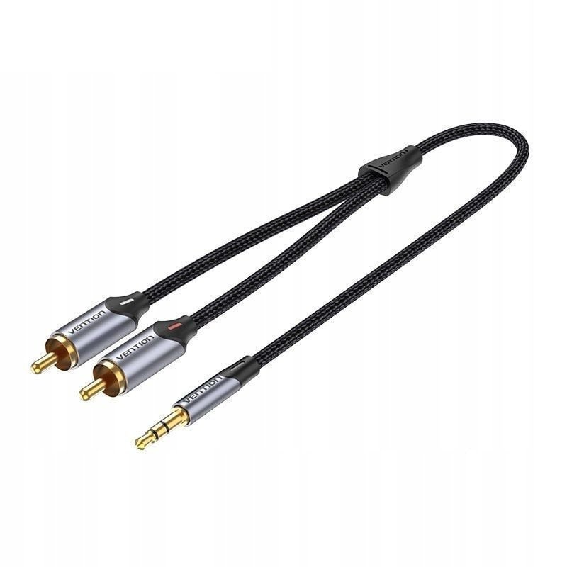 Cable estéreo vention bcnbj/ jack 3.5 macho - 2x rca macho/ 5m/ gris