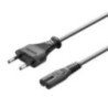Cable alimentación forma 8 vention zclbac/ cee7/16 macho - c7 hembra/ 1.8m