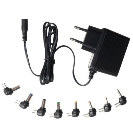 Cargador de ca/cc fonestar ad-520f/ 10w/ 8 conectores/ voltaje 5v