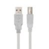 Cable usb 2.0 impresora nanocable 10.01.0104/ usb tipo-b macho - usb macho/ 3m/ beige