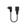Cable usb 2.0 nanocable 10.01.3600/ microusb macho - usb hembra/ 15cm/ negro