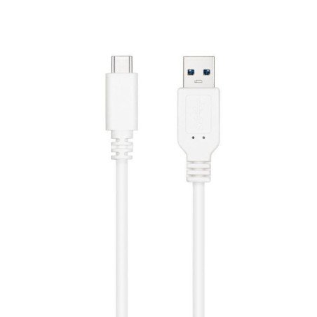 Cable usb 3.1 tipo-c nanocable 10.01.4001-l150-w/ usb tipo-c macho - usb macho/ 10gbps/ 1.5m/ blanco