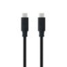Cable usb 3.1 tipo-c nanocable 10.01.4101-l150/ usb tipo-c macho - usb tipo-c macho/ hasta 100w/ 10gbps/ 1.5m/ negro