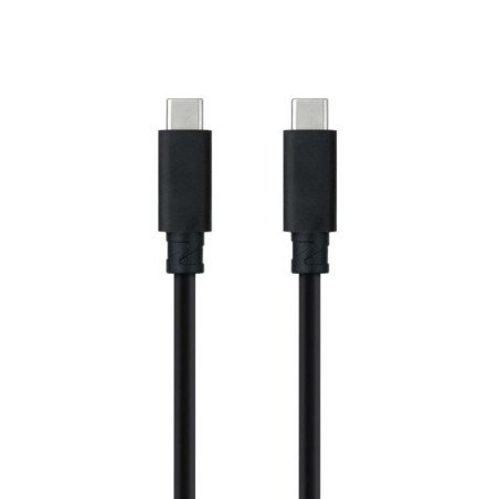 Cable usb 3.1 tipo-c nanocable 10.01.4102/ usb tipo-c macho - usb tipo-c macho/ hasta 100w/ 10gbps/ 2m/ negro