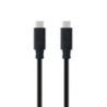 Cable usb 3.1 tipo-c nanocable 10.01.4102/ usb tipo-c macho - usb tipo-c macho/ hasta 100w/ 10gbps/ 2m/ negro