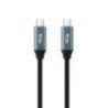 Cable usb 3.2 tipo-c nanocable 10.01.4301 5a 100w/ usb tipo-c macho - usb tipo-c macho/ hasta 100w/ 20gbps/ 1m/ gris y negro