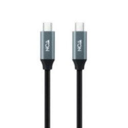 Cable usb 3.2 tipo-c nanocable 10.01.4303/ usb tipo-c macho - usb tipo-c macho/ 3m/ gris y negro