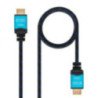 Cable hdmi 2.0 4k nanocable 10.15.3705/ hdmi macho - hdmi macho/ 5m/ negro/ azul