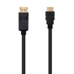 Cable conversor nanocable 10.15.4301-l150/ displayport macho - hdmi macho/ 1.5m/ negro