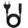 Cable alimentación forma 8 nanocable 10.22.0402-l200/ cee7/16 macho - c7 hembra/ 2m/ negro