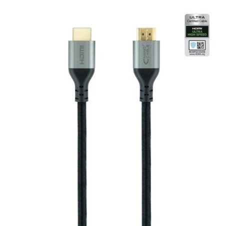 Cable hdmi 2.1 8k nanocable 10.15.8102/ hdmi macho - hdmi macho/ 2m/ certificado/ negro