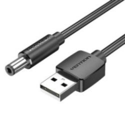 Cable alimentación vention cexbg/ usb macho - dc 3.5mm macho/ 1.5m/ negro