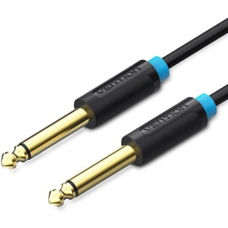 Cable mono vention baabf/ jack 6.5 macho - jack 6.5 macho/ 1m/ negro