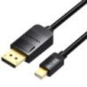 Cable mini displayport 1.4 4k vention haabh/ mini displayport macho - displayport macho/ 2m/ negro