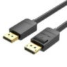 Cable displayport 1.2 4k vention hacbg/ displayport macho - displayport macho/ 1.5m/ negro