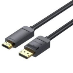 Cable conversor vention hagbg/ displayport macho - hdmi 4k macho/ 1.5m/ negro