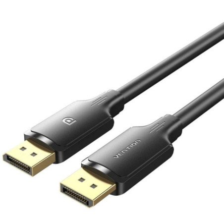 Cable conversor vention hakbh/ displayport macho - displayport 4k macho/ 2m/ negro