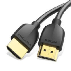 Cable hdmi 2.0 4k portatil vention aaibh/ hdmi macho - hdmi macho/ 2m/ negro
