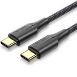 Cable usb 2.0 tipo-c 3a vention taubg/ usb tipo-c macho - usb tipo-c macho/ 480mbps/ 1.5m/ negro