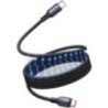 Cable magnético usb 2.0 tipo-c 5a vention tsabf/ usb tipo-c macho - usb tipo-c macho/ hasta 240w/ 480mbps/ 1m/ negro