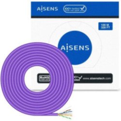 Bobina de cable rj45 awg23 utp aisens a135-0747 cat.6/ lszh/ 100m/ violeta