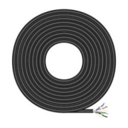 Bobina de cable rj45 para exteriores ftp awg24 aisens a135-0674 cat.6/ 305m/ impermeable/ negro