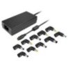 Cargador de portátil leotec notebook/ 120w/ automático/ 10 conectores/ voltaje 12-20v