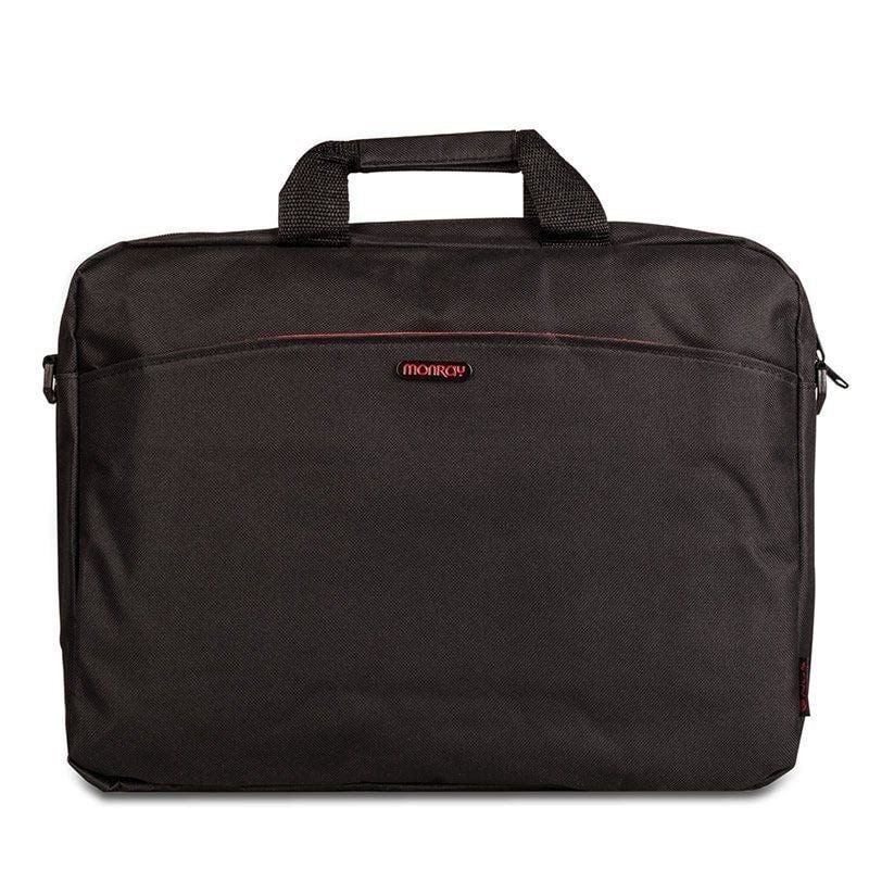Maletín monray enterprise para portátiles hasta 15.6'/ negro/ rojo