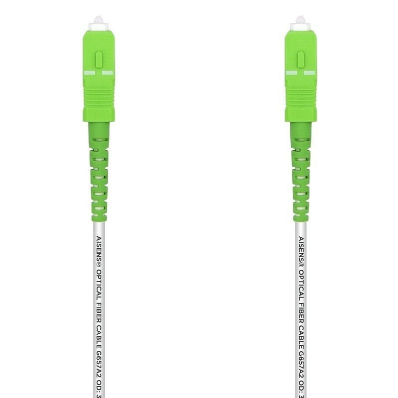 Cable de fibra óptica g657a2 3.0 aisens a152-0500/ lszh/ 20m/ blanco