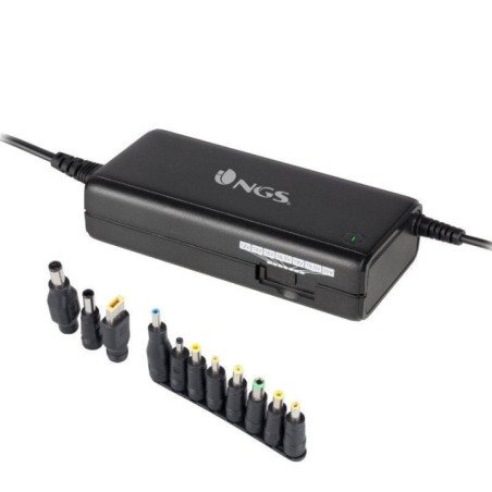 Cargador de portátil ngs ban/ 90w/ manual/ 11 conectores/ voltaje 12-20v